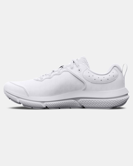 Boys' Grade School UA Assert 10 Uniform Synthetic Running Shoes in White image number 1